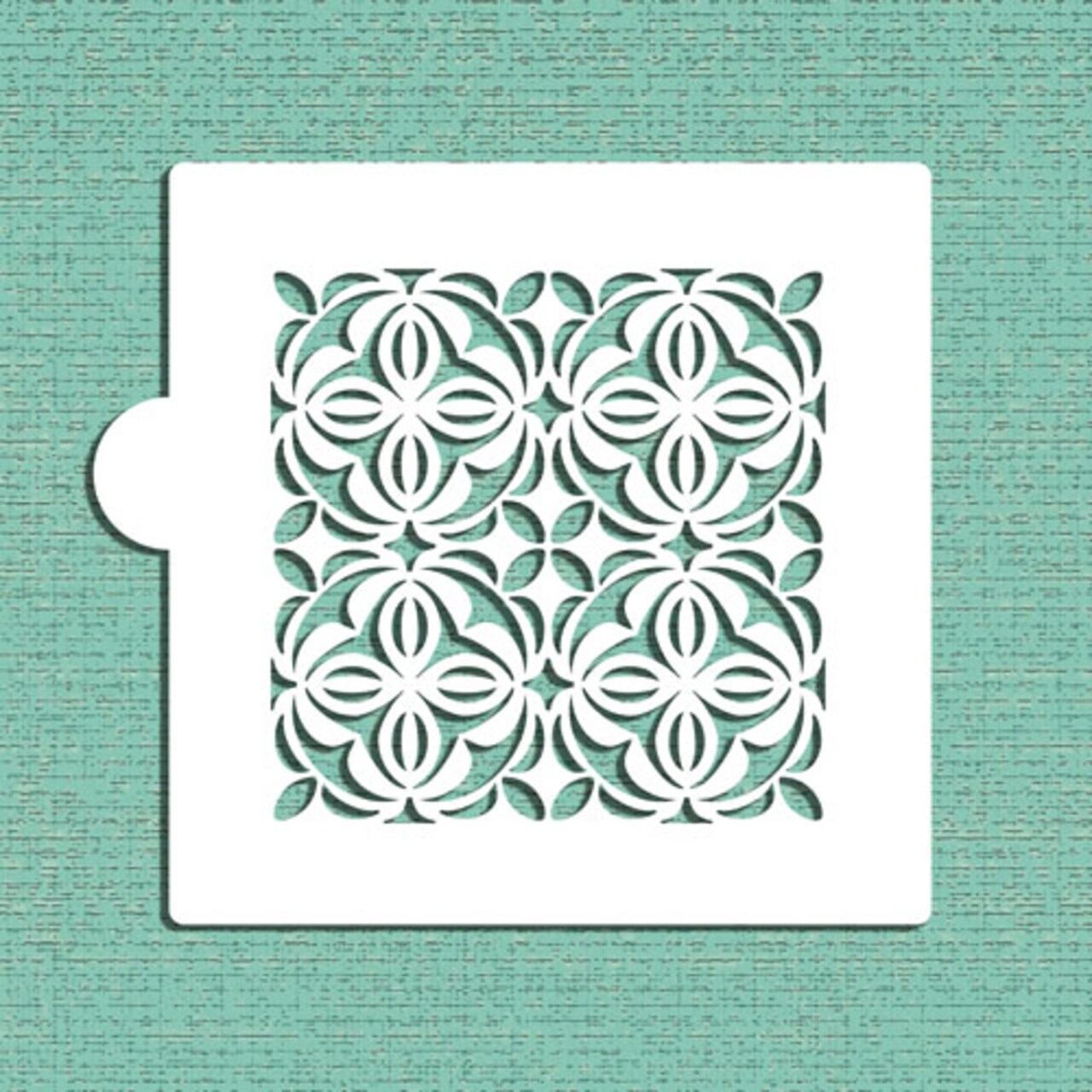 Casablanca Tile Cookie &#x26; Craft Stencil | CM133 by Designer Stencils | Cookie Decorating Tools | Baking Stencils for Royal Icing, Airbrush, Dusting Powder | Craft Stencils for Canvas, Paper, Wood | Reusable Food Grade Stencil